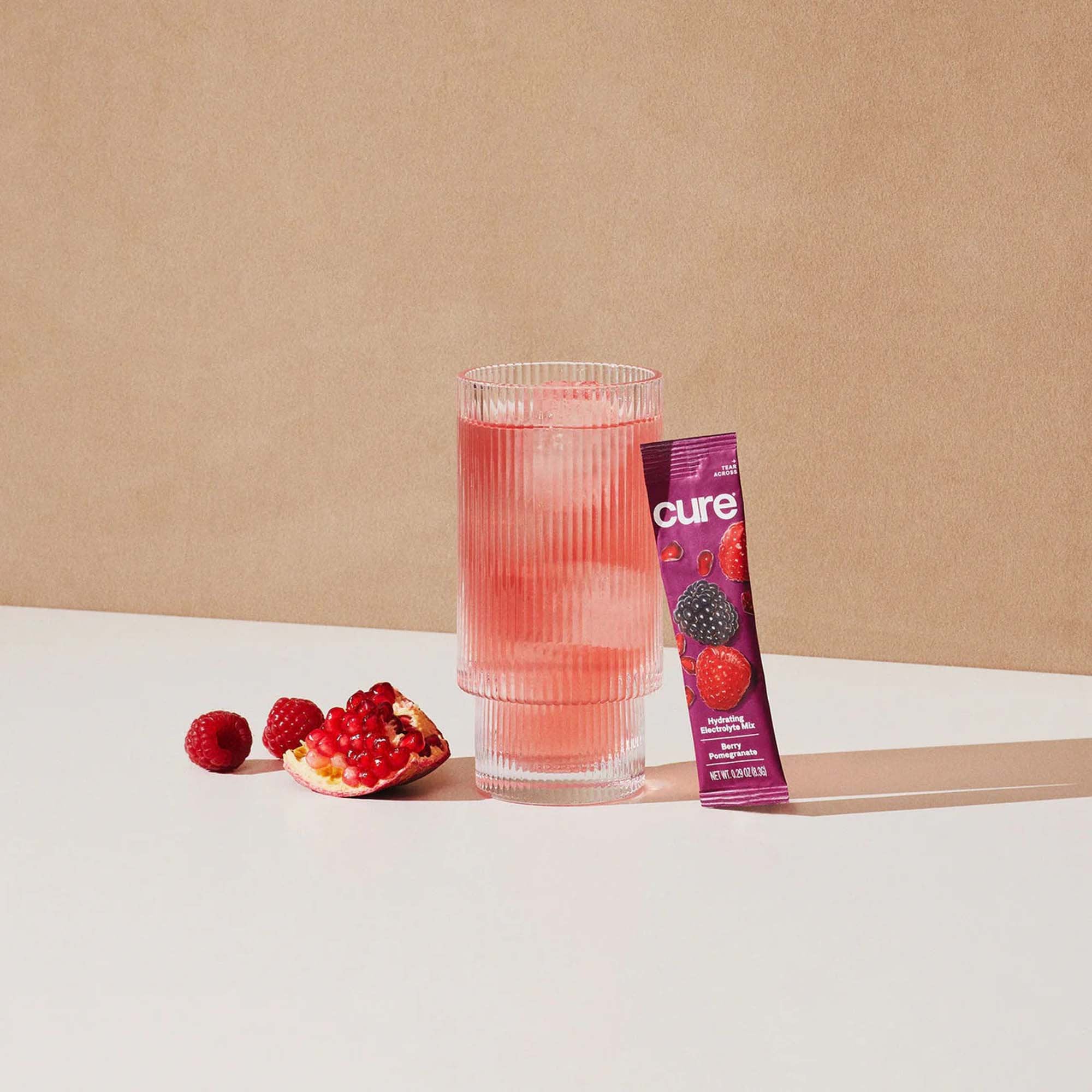 Cure Berry Pomegranate Electrolyte Drink Mix Packets