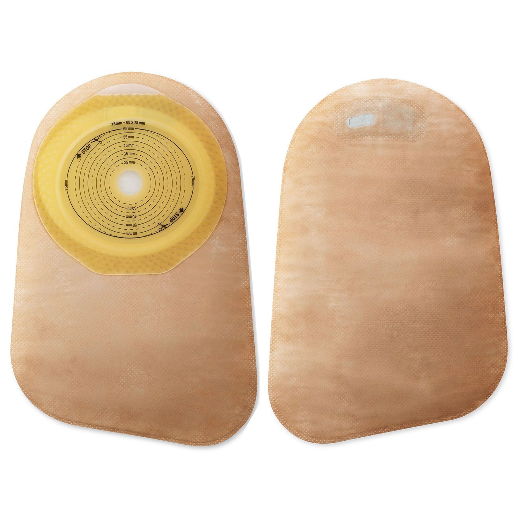 Premier™ One-Piece Closed End Beige Colostomy Pouch, Pre-cut to Fit 35 mm Stoma