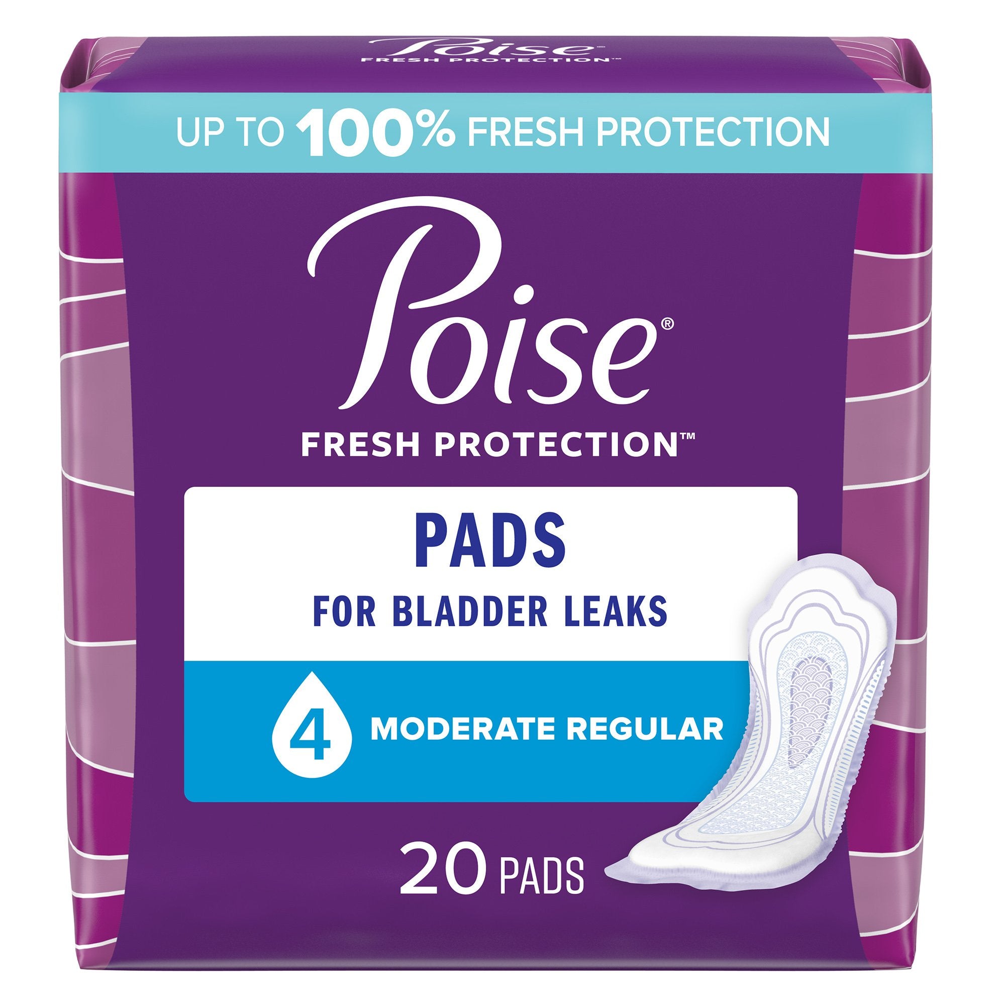 Poise Bladder Control Pads, Adult Women, Disposable