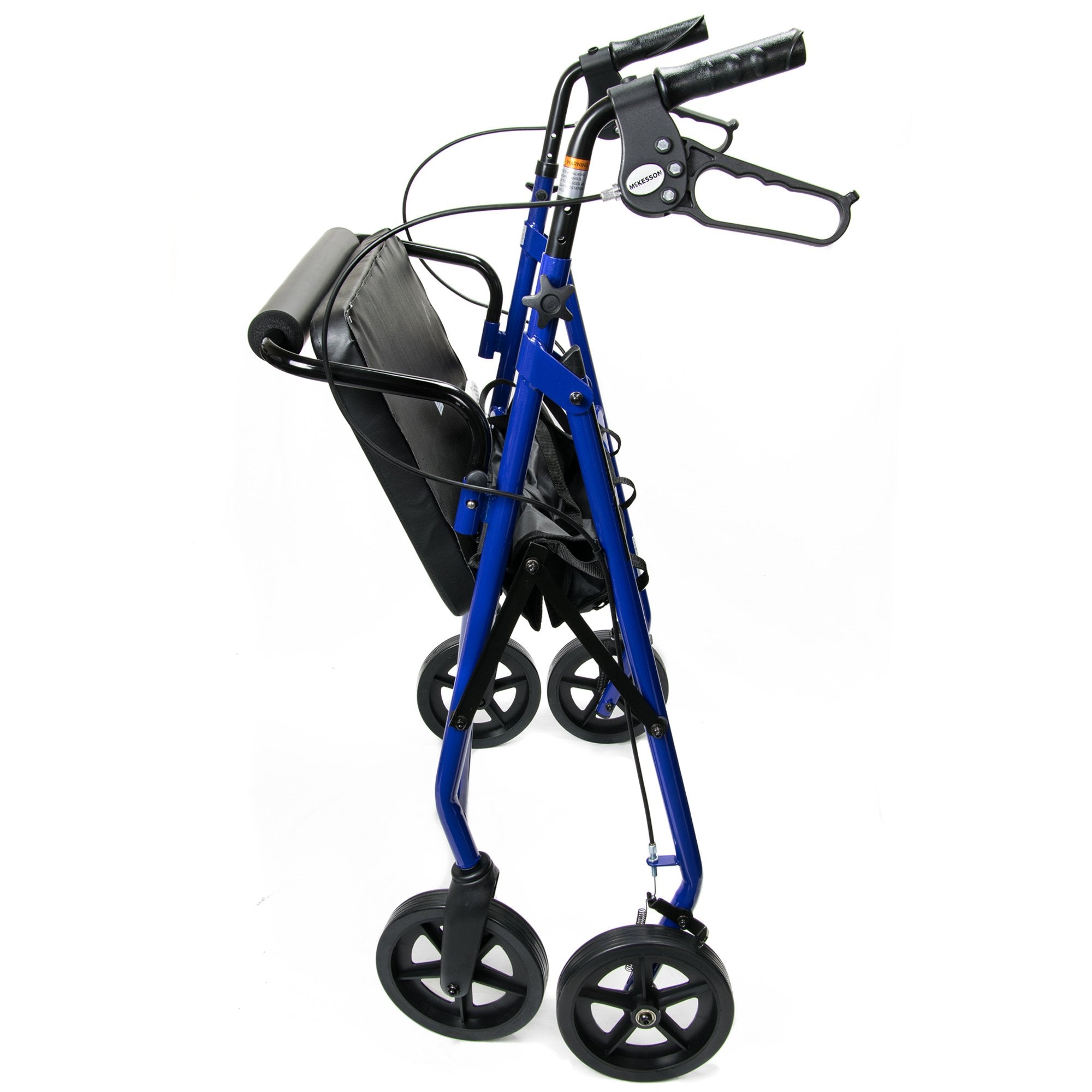 McKesson Bariatric Folding Four-Wheel Rollator, Blue