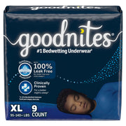 GoodNites® Bedwetting Underwear, Extra Large for Boys weighing 95 – 140 lbs. — Pack of 9
