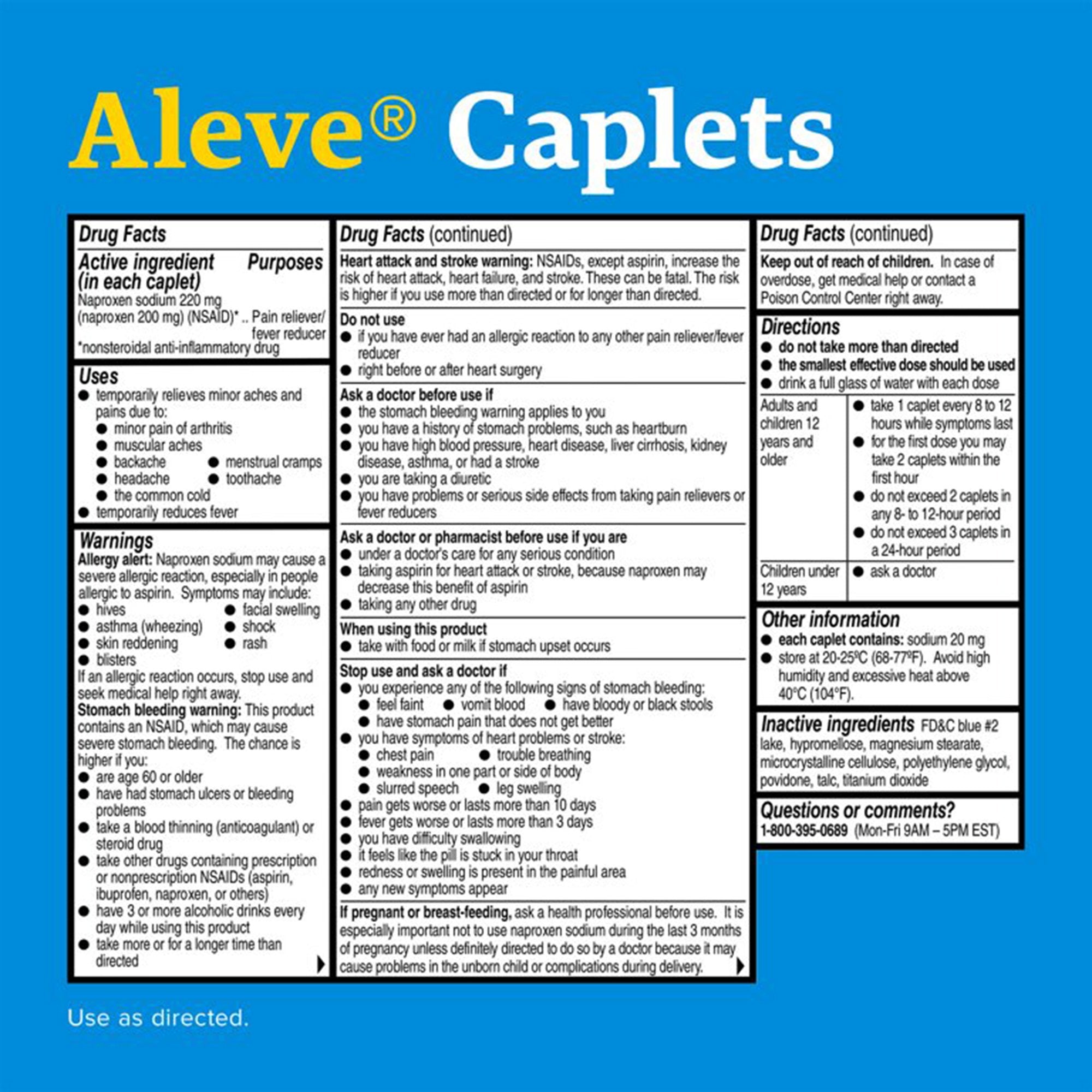 Aleve Caplets with Easy Open Arthritis Cap