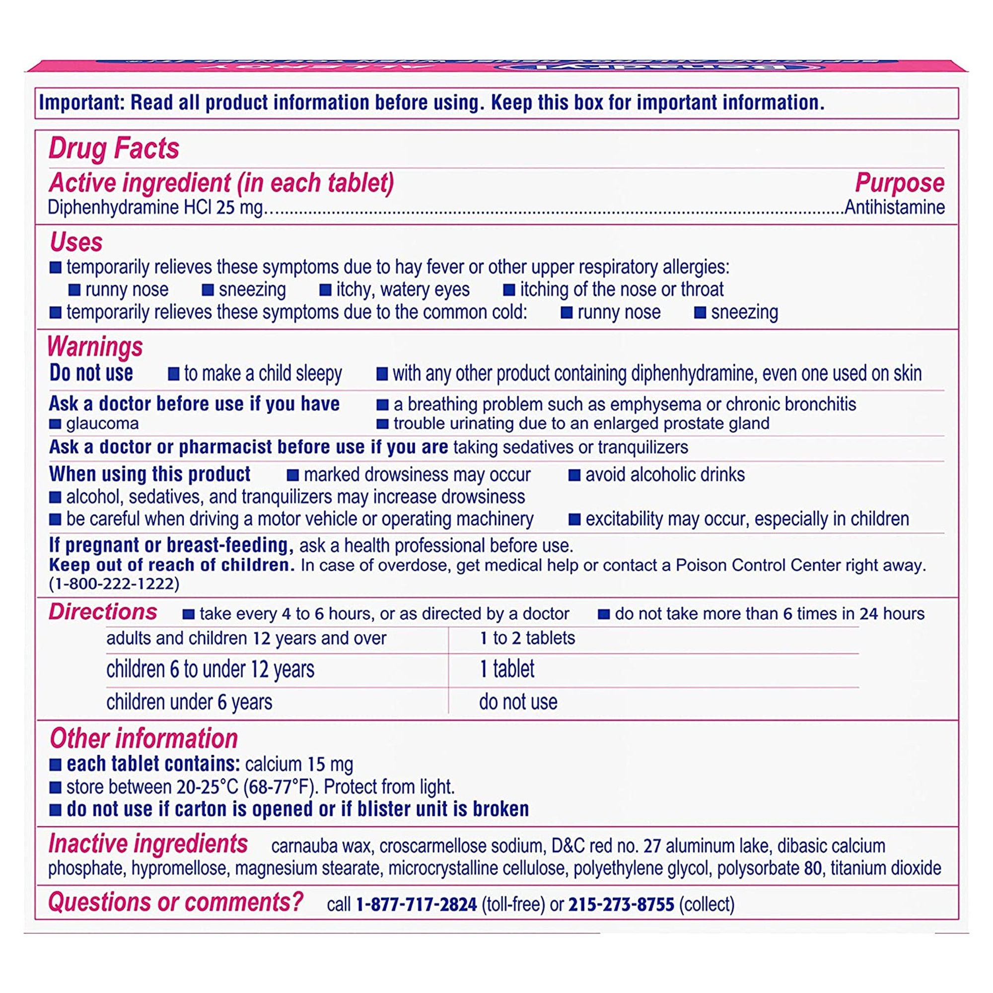 Benadryl Allergy Ultratabs