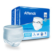 Attends® Care Adult Absorbent Underwear, Heavy Absorbency, Large, White — Bag of 25