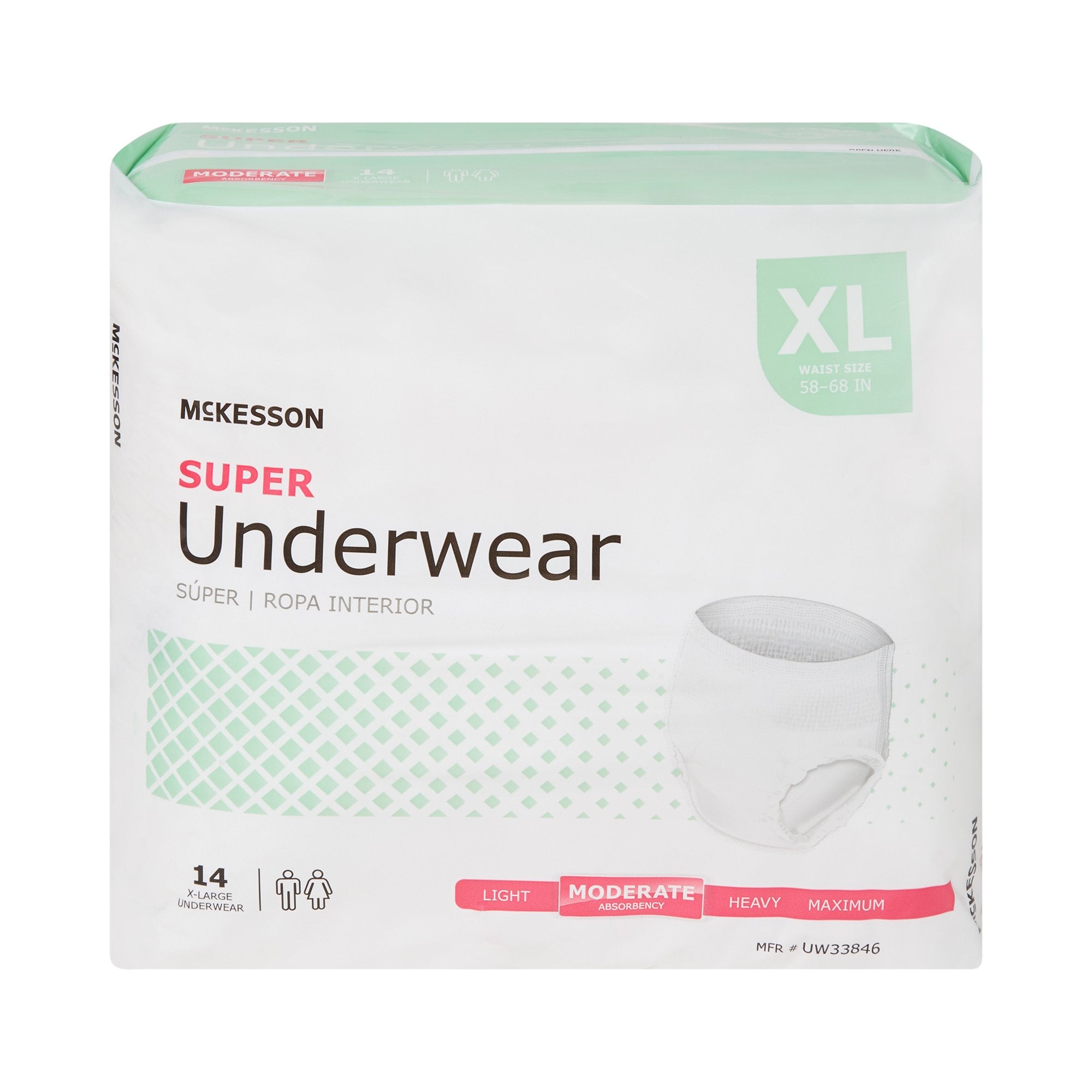 McKesson Super Moderate Absorbency Incontinence Underwear, Extra Large