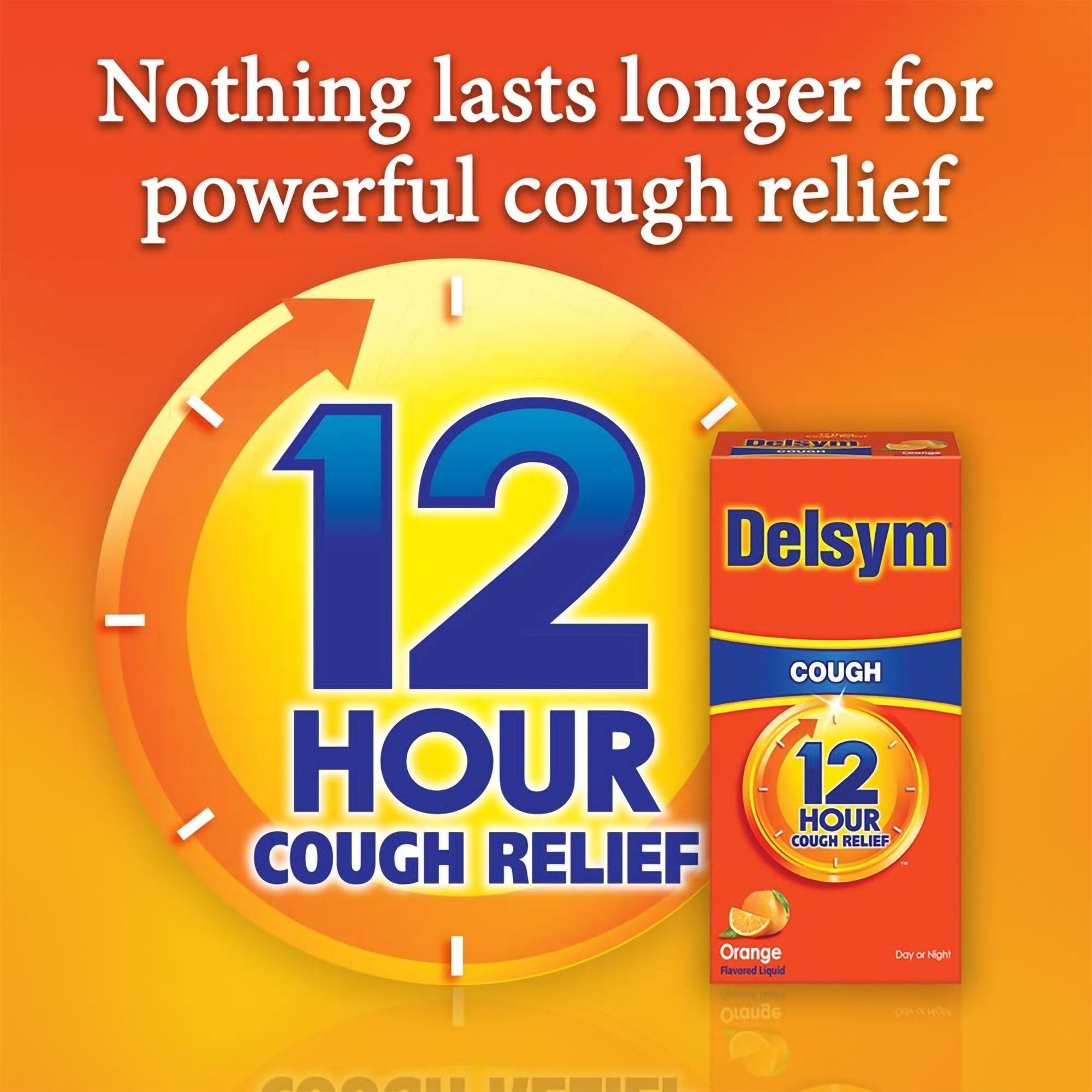Delsym 12 Hour Cough Relief Orange Flavor