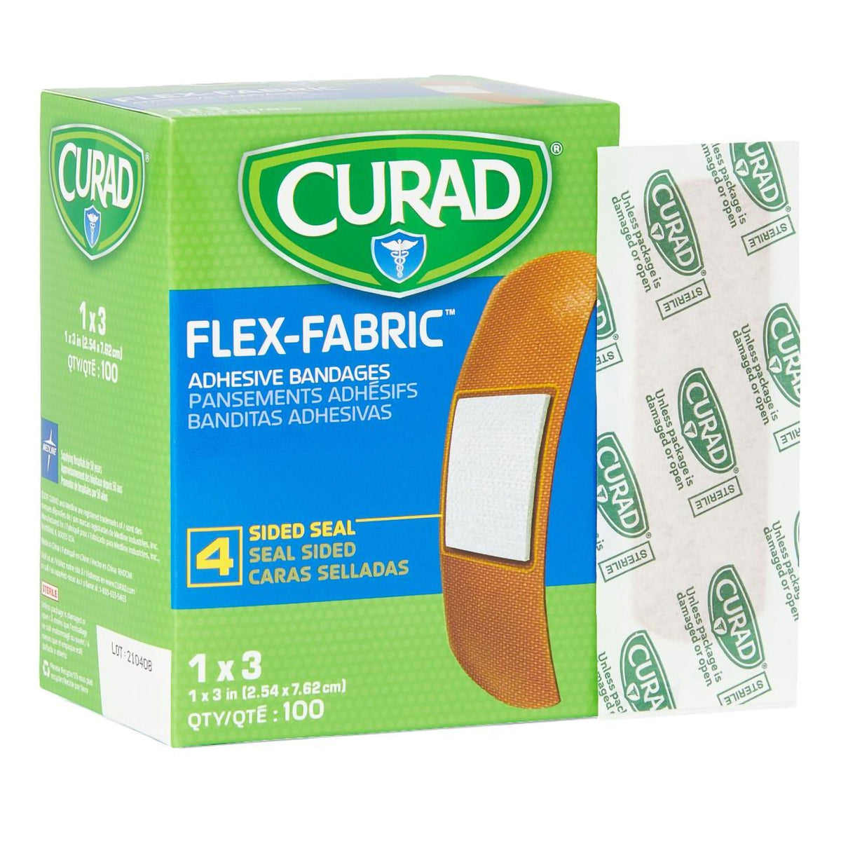 Comfort Cloth® Tan Adhesive Strip, 1 x 3 Inch — Box of 100