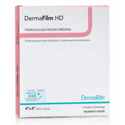 DermaFilm® HD Hydrocolloid Dressing, 4 x 4 Inch — Box of 5