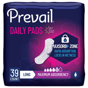 Prevail® Daily Pads Maximum Bladder Control Pad, 13-Inch Length
