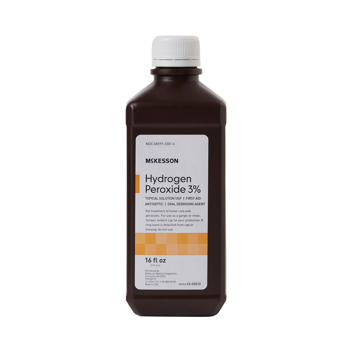 McKesson Hydrogen Peroxide Antiseptic, 16-ounce bottle