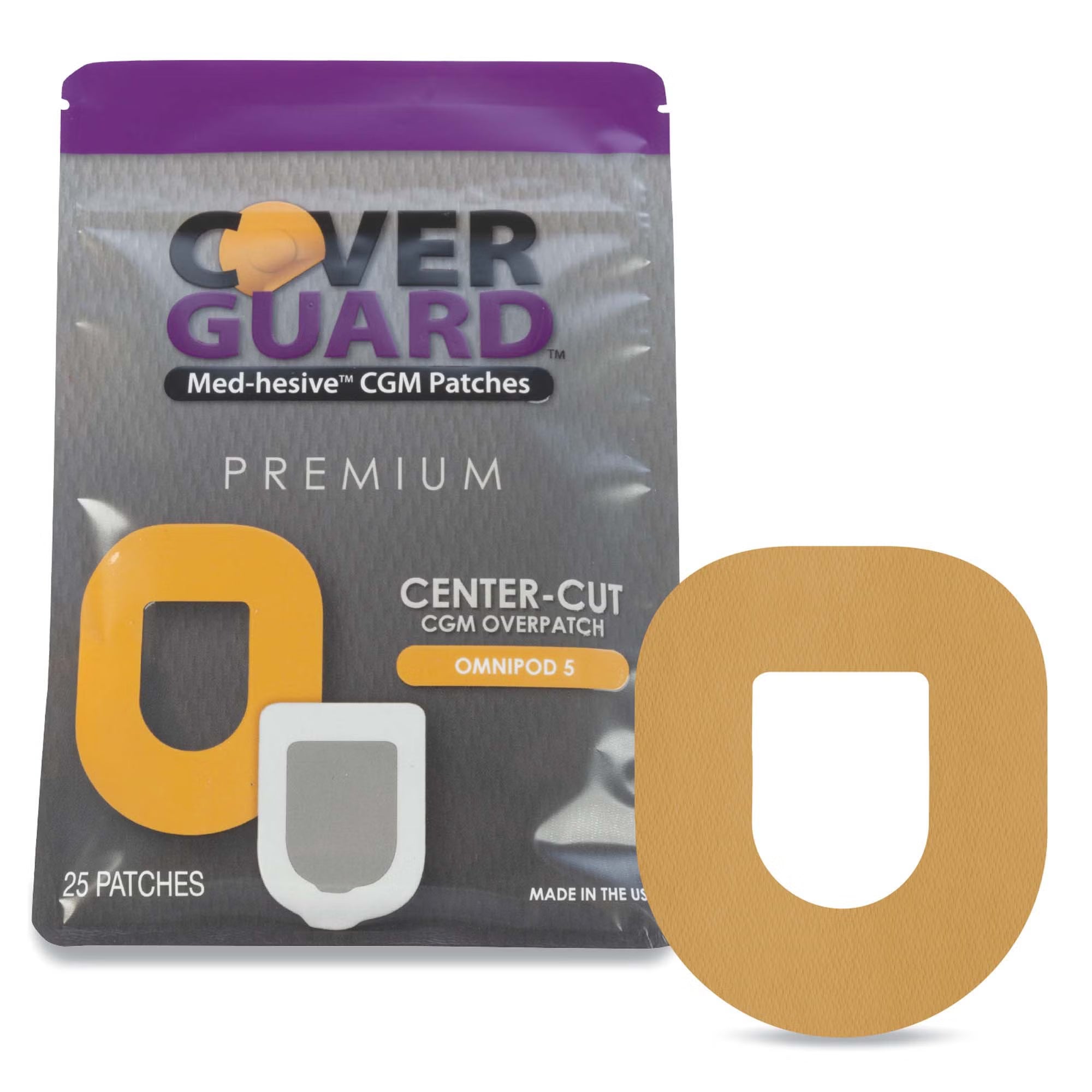 Sensor Overpatch CoverGuard Tan For Omnipod 5 Sensor