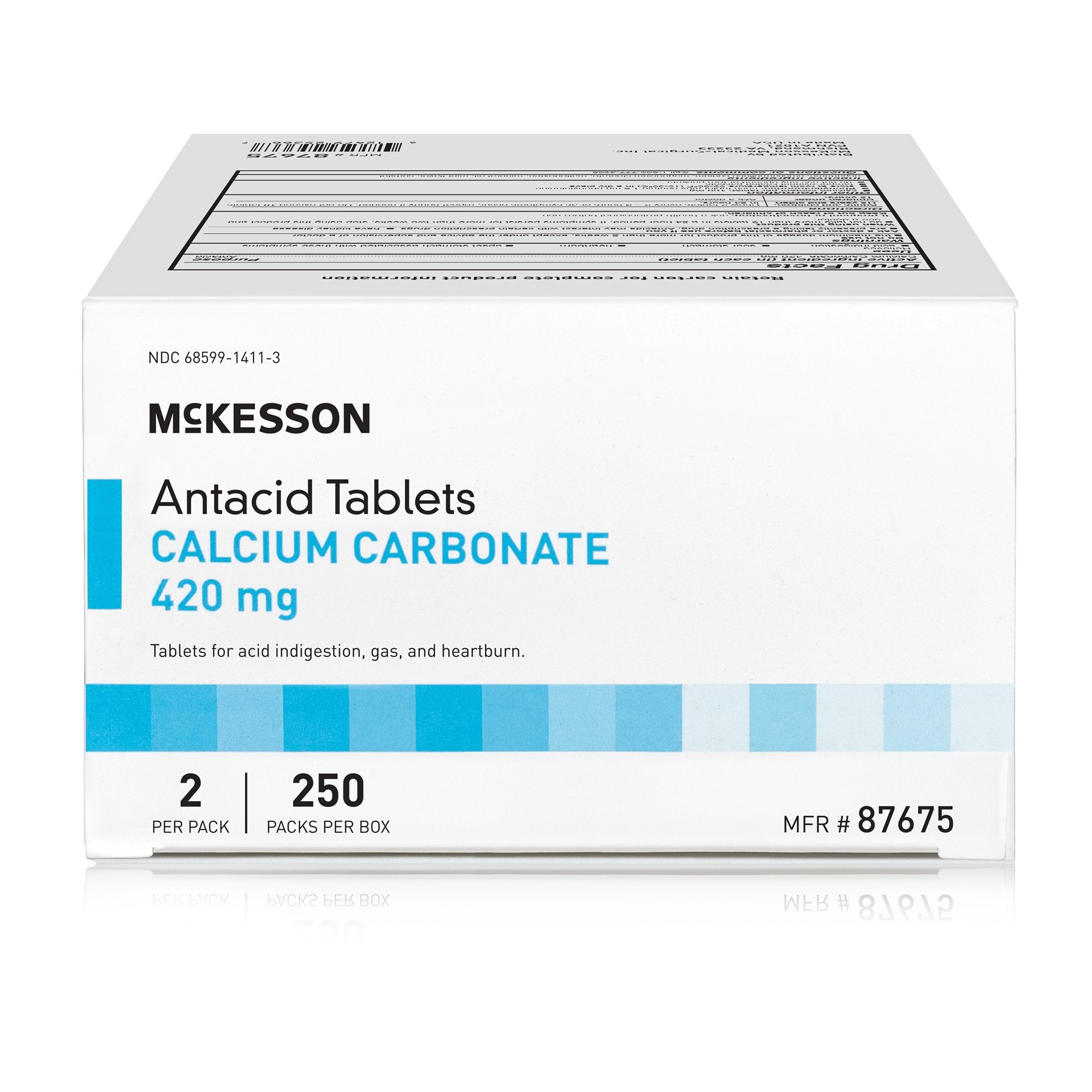 McKesson Calcium Carbonate Antacid Tablets, Mint Flavor