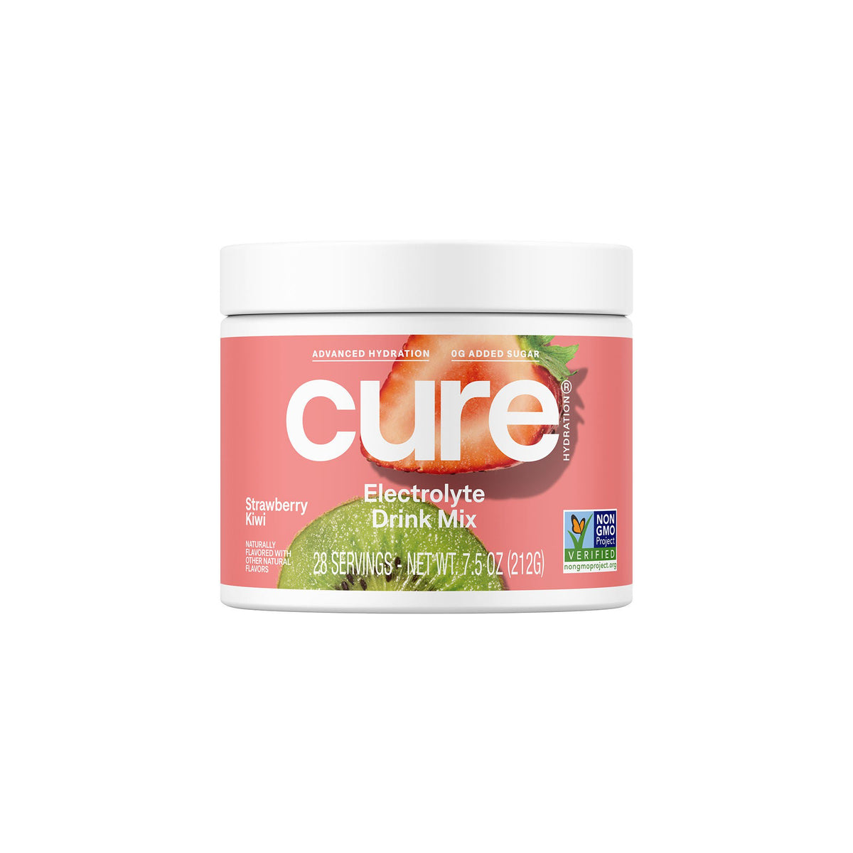 Cure Electrolyte Drink Mix, Strawberry Kiwi, 7.2-ounce Jar