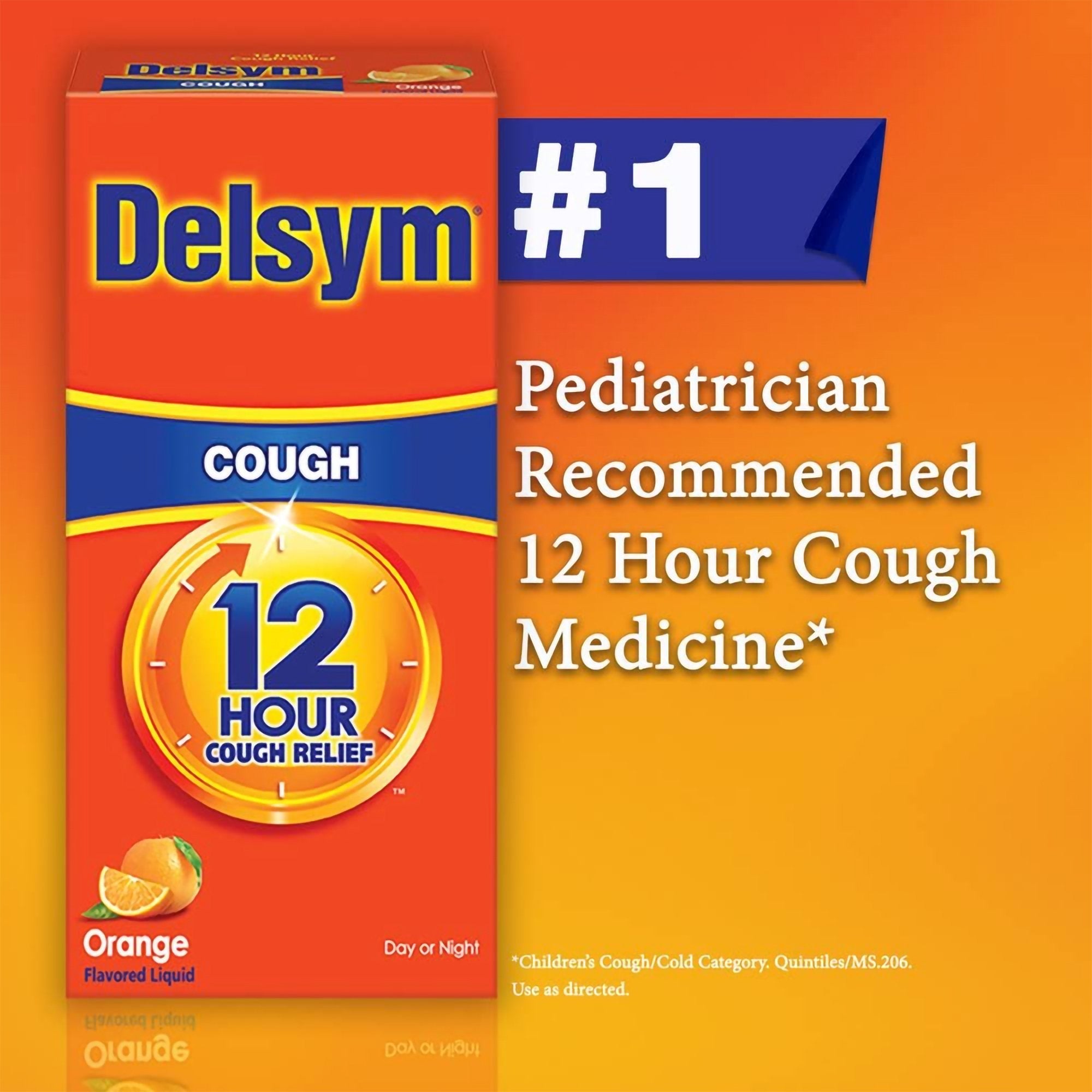 Delsym 12 Hour Cough Relief Orange Flavor