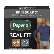 Depend® Real Fit® Maximum Absorbent Underwear, Small / Medium — Pack of 22