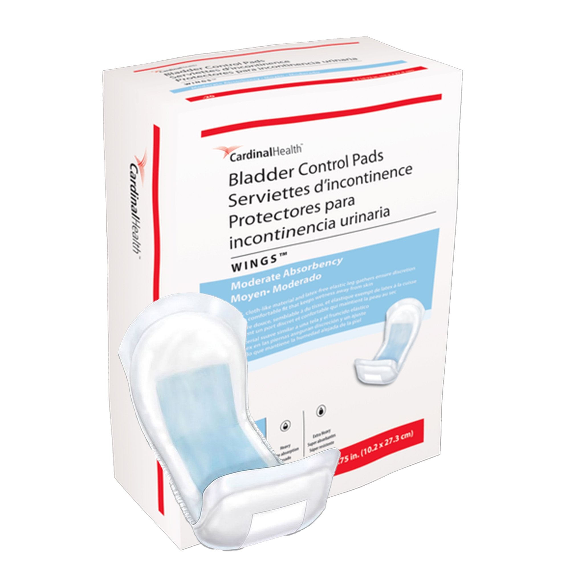 Sure Care Bladder Control Pads, Moderate Absorbency, 4 x 10.75 Inch