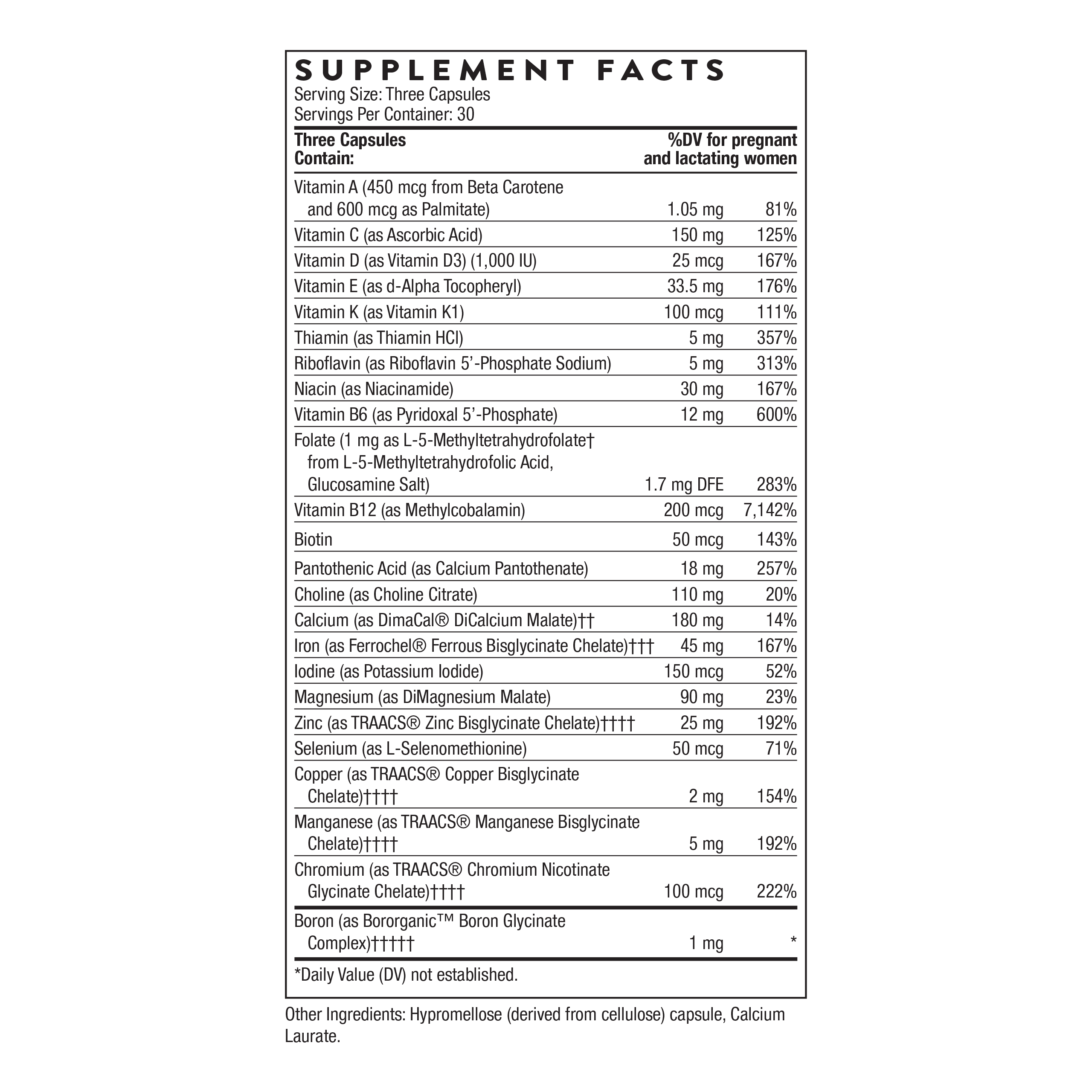 Thorne Basic Prenatal Dietary Supplement